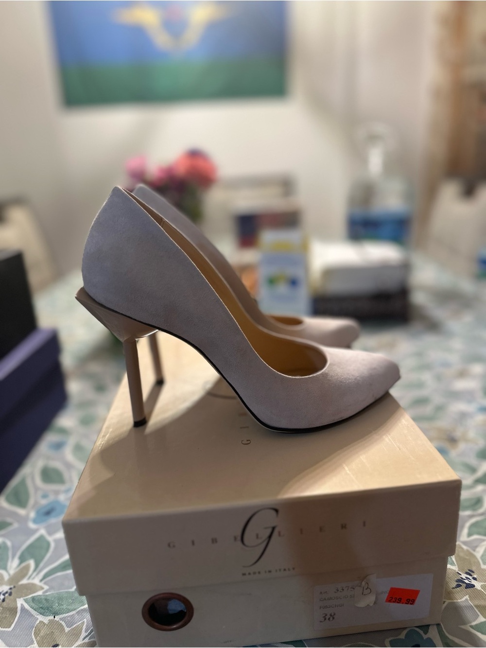 Women's Pointed Stiletto Heels in Light Pink